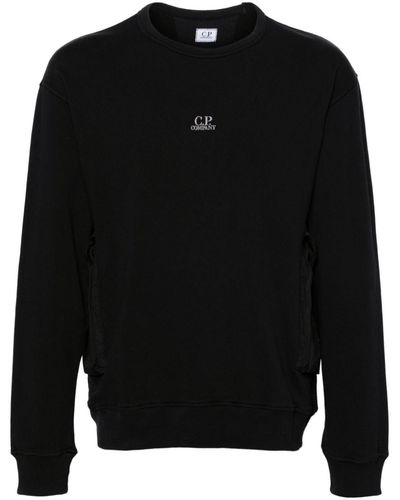 C.P. Company Sweatshirt mit Klappentaschen - Schwarz