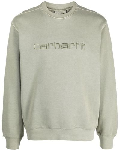 Carhartt Logo-embroidered Cotton Jumper - Grey