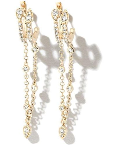 SHAY 18kt Yellow Gold Diamond Hoop Earrings - Metallic