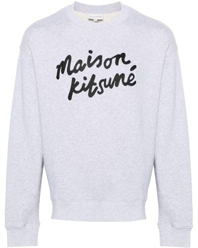 Maison Kitsuné Sweatshirt mit Logo-Print - Grau