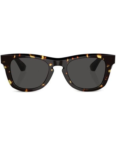 Burberry Eckige Sonnenbrille in Schildpattoptik - Schwarz