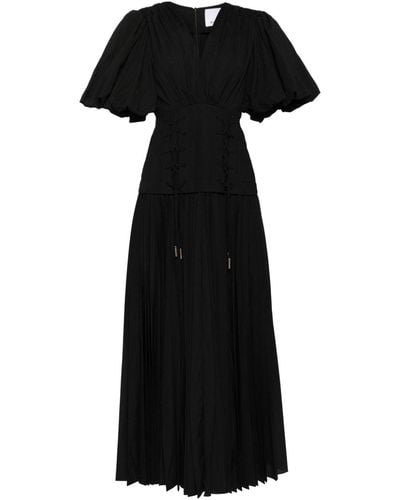 Acler Cotton Long-dress - Black