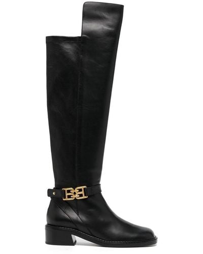 Bally Eloire Leather Long Boots - Black
