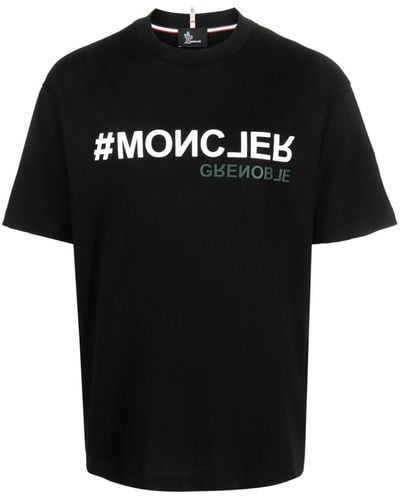 3 MONCLER GRENOBLE Camiseta con logo estampado - Negro