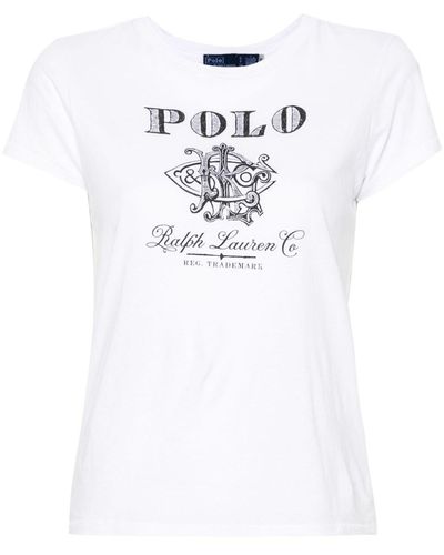 Polo Ralph Lauren Shrunken Fit Graphic Jersey Tee - White