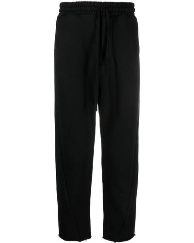 Thom Krom Mid-rise Cropped Track Trousers - Black