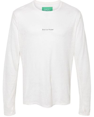 District Vision Logo-print Hemp T-shirt - White