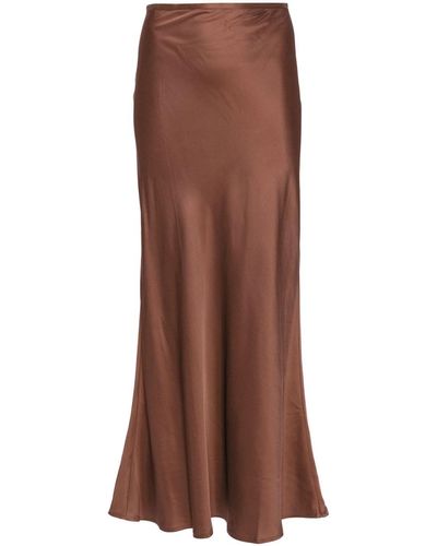 Baserange Dydine Flared Maxi Skirt - Brown