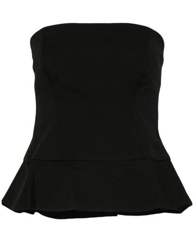 Beaufille Francis Twill Bandeau Top - Black