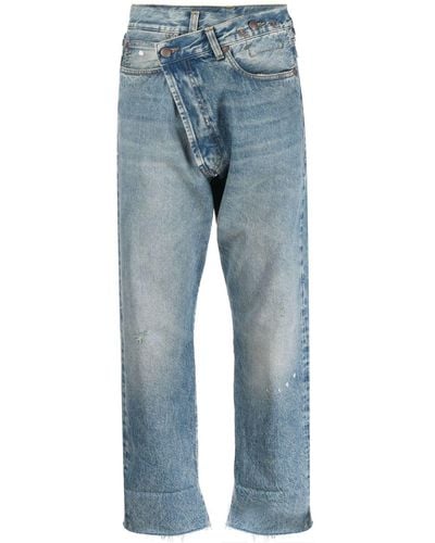 R13 Jeans crop - Blu