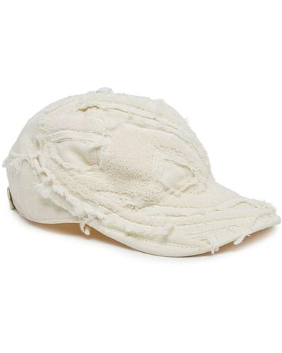 DIESEL C-obi Frayed-detailing Cotton Cap - White