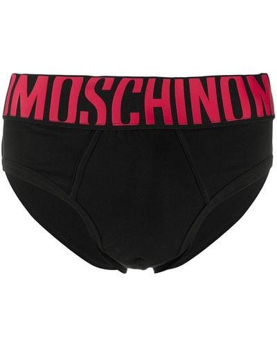 Moschino Slip mit Logo-Bund - Rot