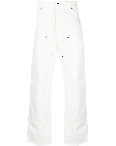 DARKPARK Panelled-design Straight-leg Jeans - White
