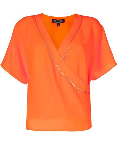 Armani Exchange Gewickelte Bluse - Orange