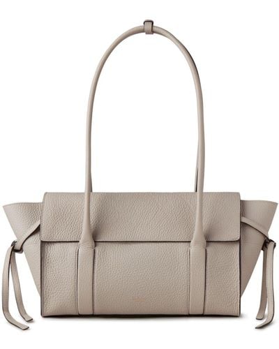 Mulberry Small Soft Bayswater Leather Shoulder Bag - Grey