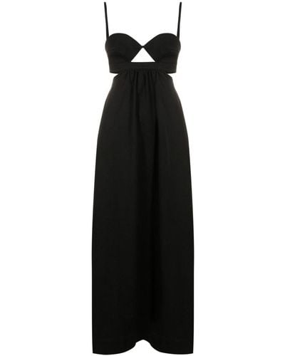 Adriana Degreas Sweetheart-neck Cut-out Dress - Black