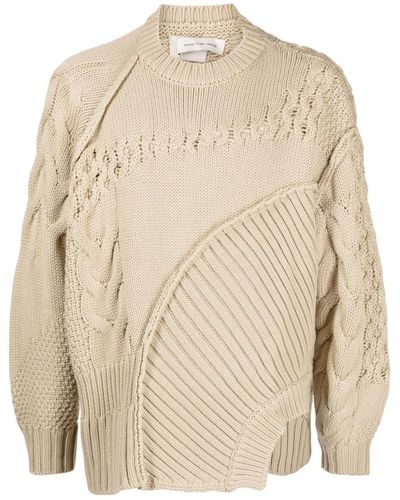 Feng Chen Wang Cable-knit Long-sleeve Cardigan - Natural