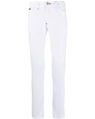 Philipp Plein Klassische Slim-Fit-Jeans - Weiß