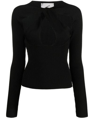 Coperni Ribgebreide Top - Zwart