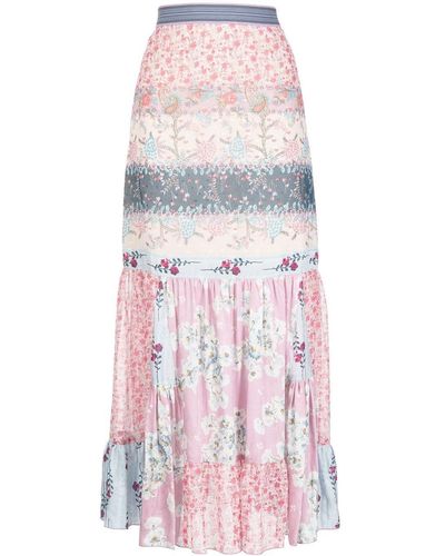Anna Sui Patchwork Floral-print Maxi Skirt - Multicolor