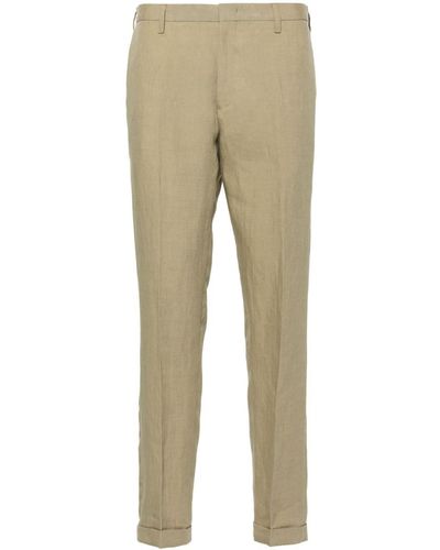 Paul Smith Linen Tapered Trousers - Natural
