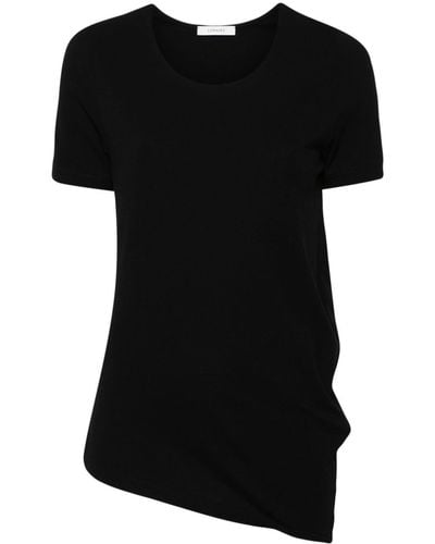 Lemaire Round-neck Cotton T-shirt - Black
