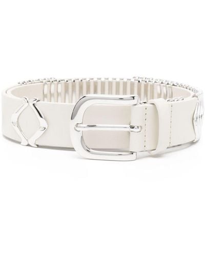 Isabel Marant Tehora Leather Belt - White