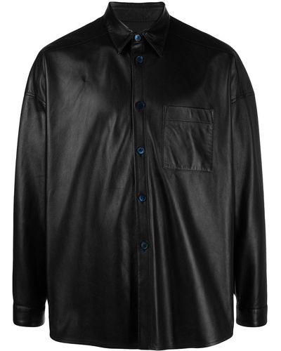 Marni レザーシャツ - ブラック