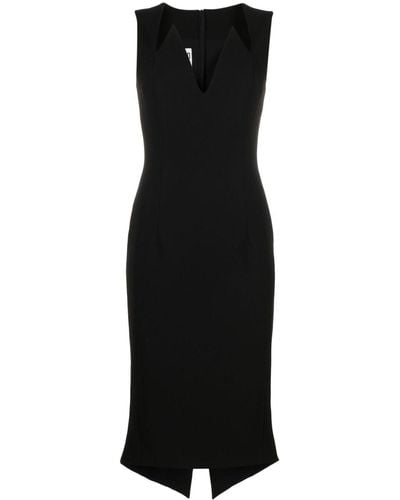 Moschino Vネック ドレス - ブラック