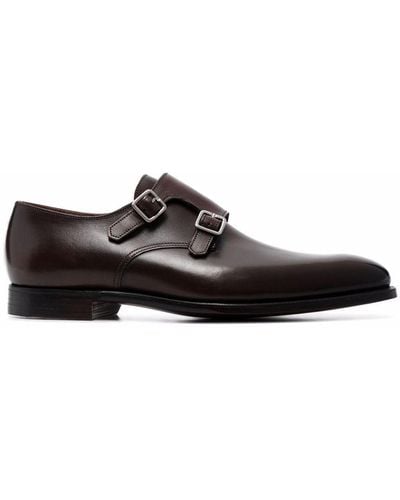Crockett & Jones Chaussures en cuir à boucles - Marron