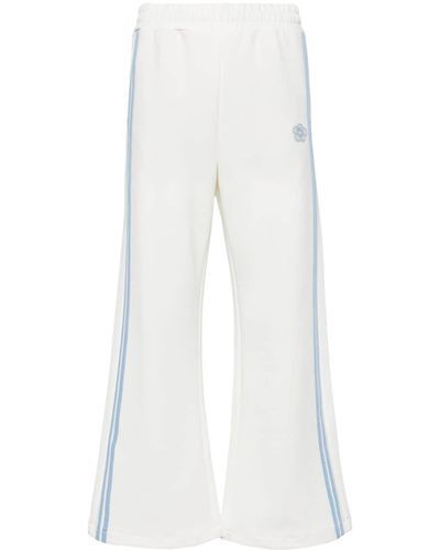 Chocoolate Wide-leg Track Trousers - White