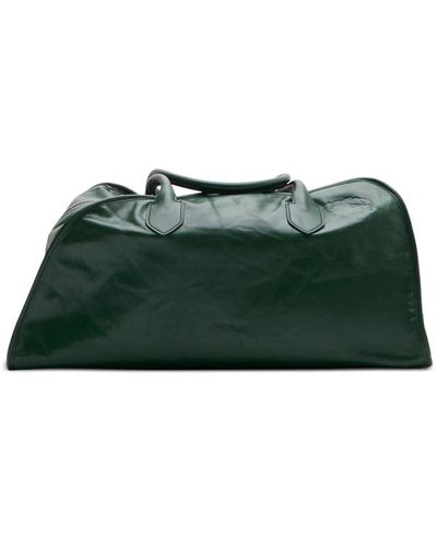 Burberry Medium Shield Leather Duffle Bag - Green
