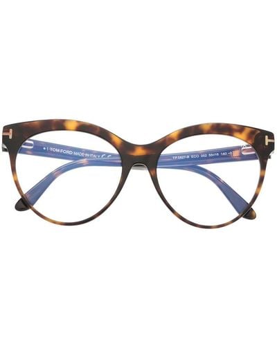 Tom Ford Brille mit Cat-Eye-Gestell - Blau