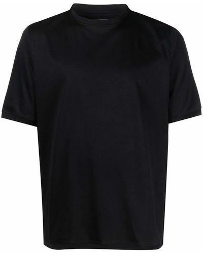 Kiton T-Shirt mit Stehkragen - Schwarz