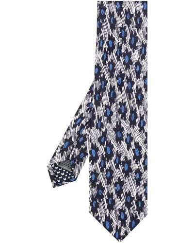 Paul Smith Floral-print Silk Tie - Blue