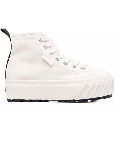 Superga Platform High Top Sneakers - White