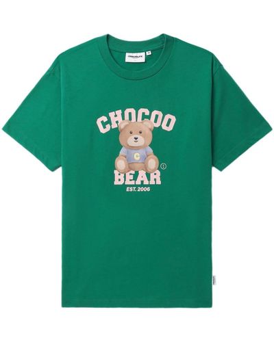 Chocoolate Chocoo Bear Tシャツ - グリーン