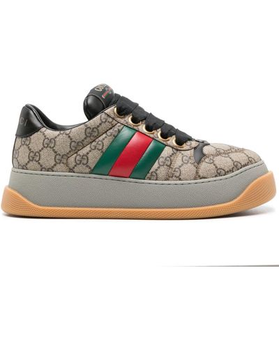 Gucci Baskets Screener à lacets - Vert