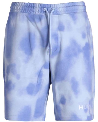 HUGO Detra Cotton Shorts - Blue