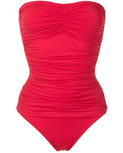 Lygia & Nanny Wangari Fluity Ruched Swimsuit - Red