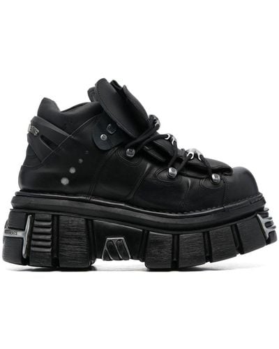 Vetements 80mm Chunky Lace-up Boots - Black
