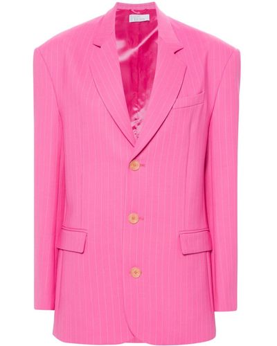 GIUSEPPE DI MORABITO Pinstripe Single-breasted Blazer - Pink