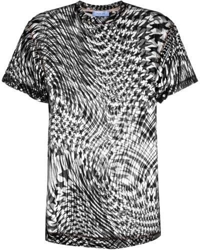 Mugler T-Shirt mit Stern-Print - Schwarz