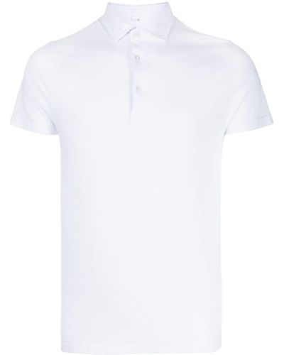 Mp Massimo Piombo Cotton Short-sleeved Polo Shirt - White