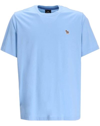 PS by Paul Smith Zebra-appliqué Cotton T-shirt - Blue