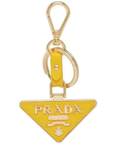 Prada Sleutelhanger Met Logo Amulet - Metallic