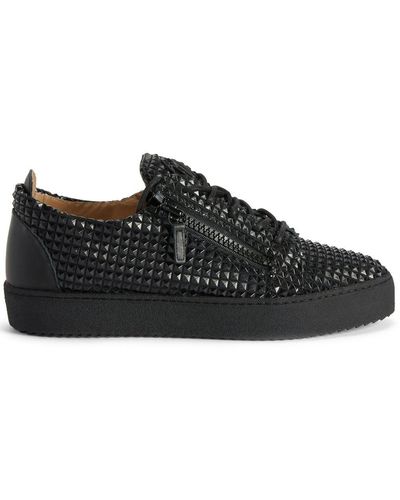 Giuseppe Zanotti The New Manhattan Stud-embellished Trainers - Black