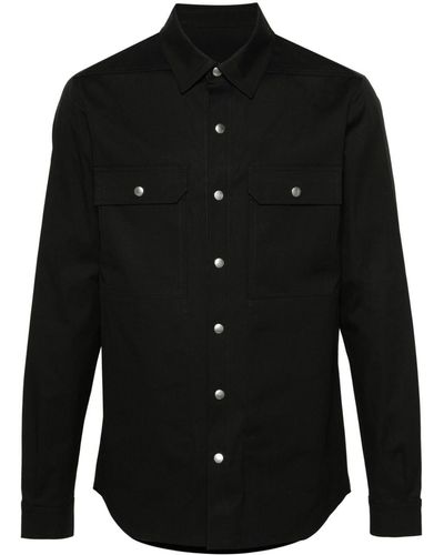 Rick Owens Long-sleeve Shirt Jacket - Black