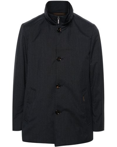 Moorer Buttoned Zipped Jacket - Black