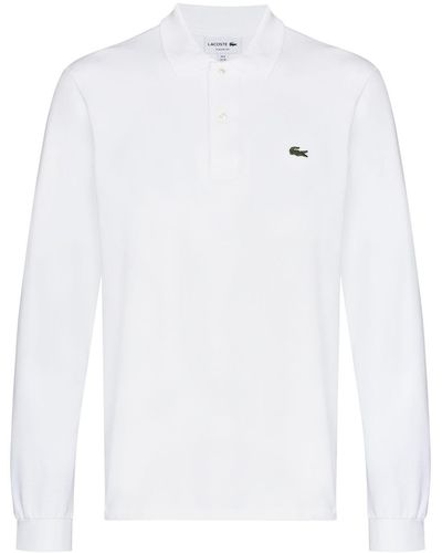 Lacoste Langärmeliges Poloshirt mit Logo - Weiß